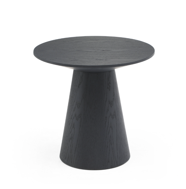 Oak and deals black side table