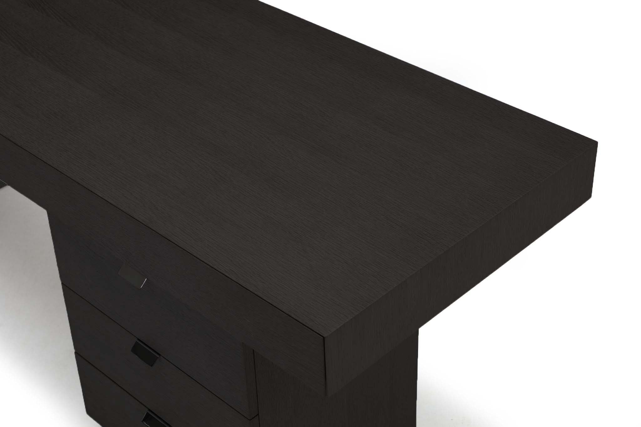 Oston Office Desk - Smoke Oak