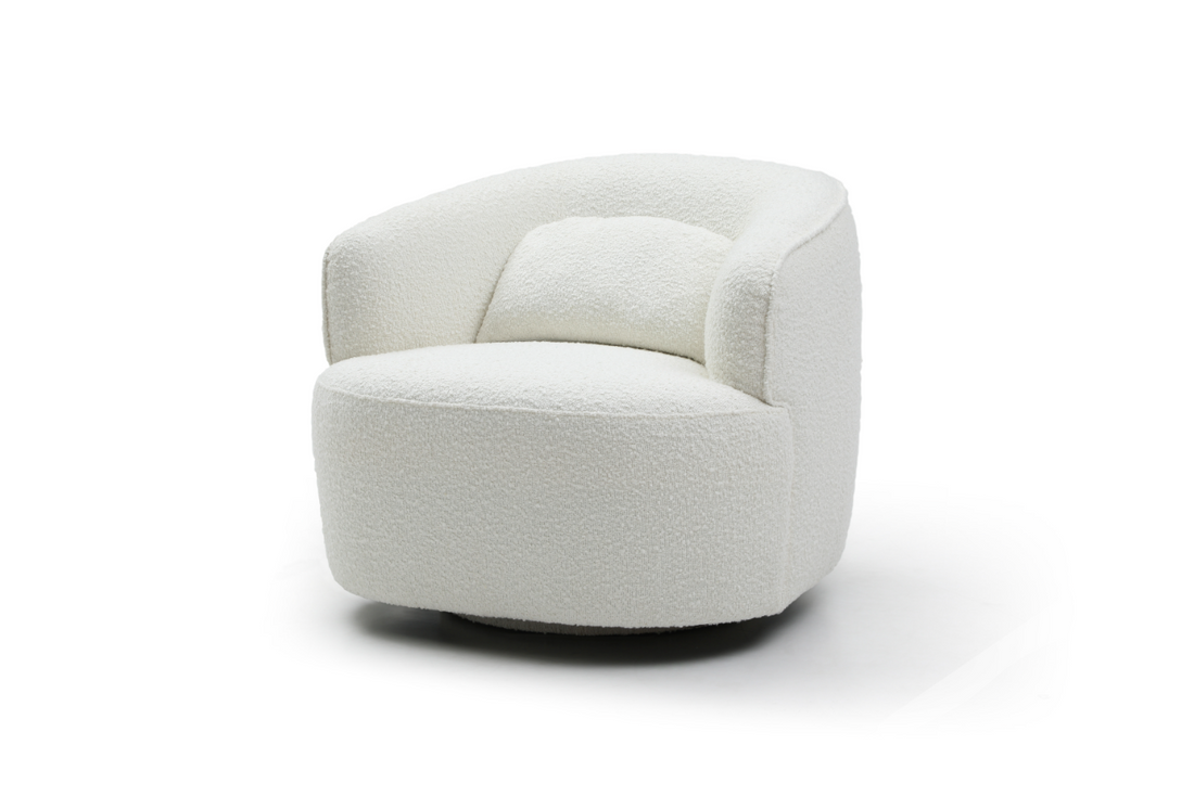 Grace Swivel Chair - Polar Bouclé