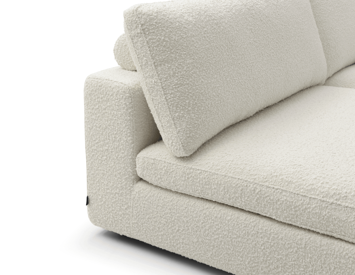 Blanco 5 Piece Modular Sofa - Chex Polar Bouclé