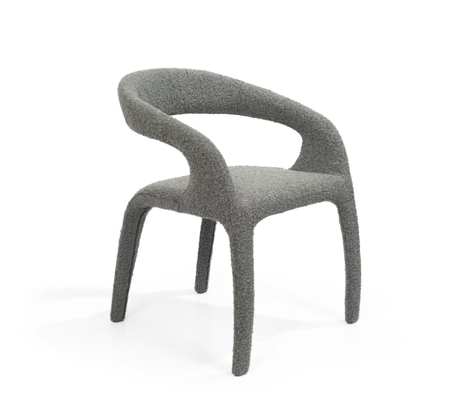 Escada Dining Chair - Chex Bouclé Charcoal