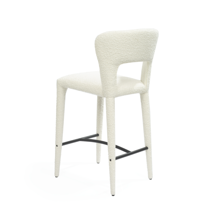 Pari I Bar Stool - Chex Polar Bouclé