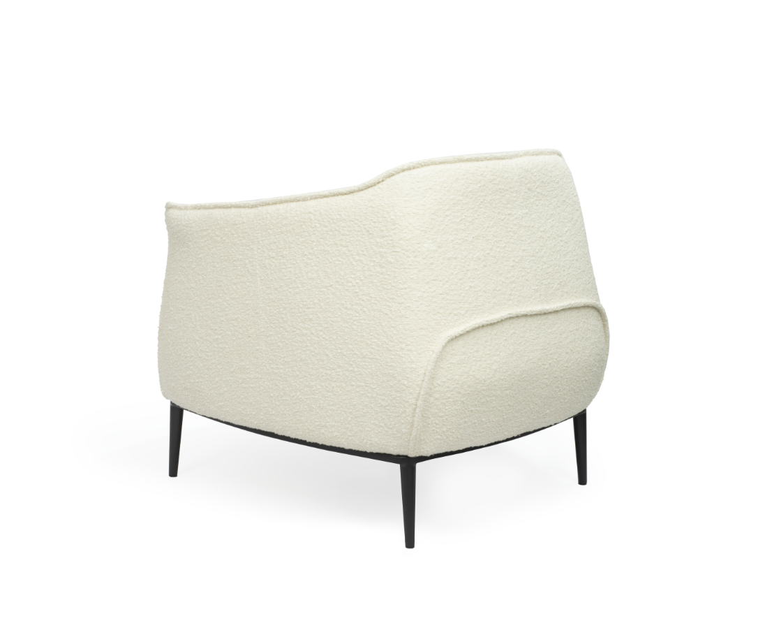 Tyrone Lounge Chair - Chex Bouclé Polar