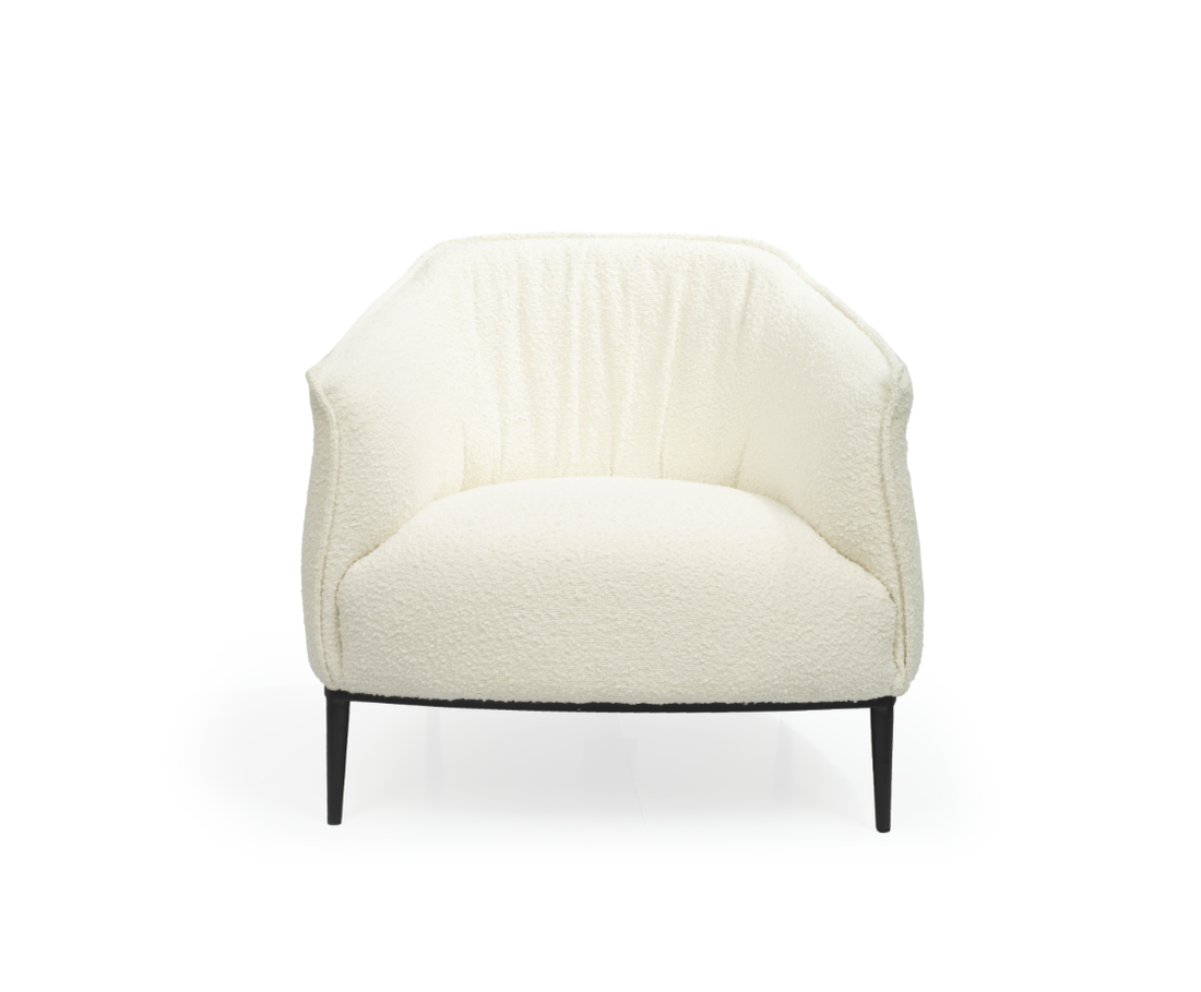 Tyrone Lounge Chair - Chex Bouclé Polar