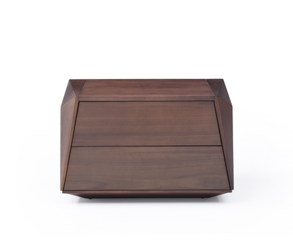 Madon Wide Bedside Table 700mm - Walnut