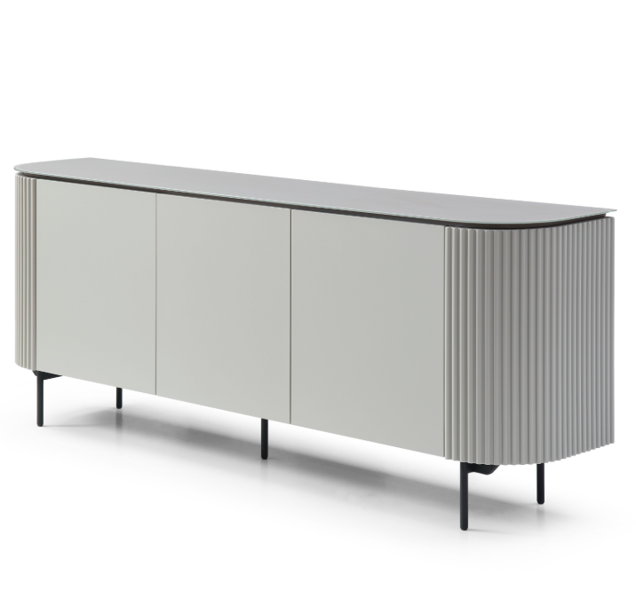 Lantine Buffet - Matte Light Grey