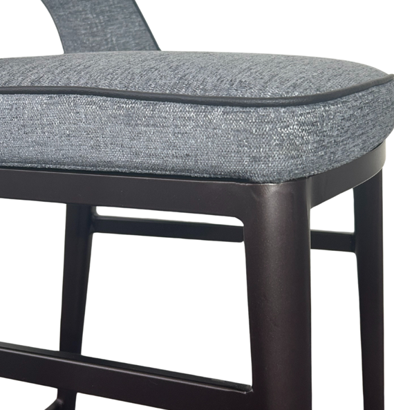 Verna Bar Stool - Enzimi Dark Grey and Dark Bronze