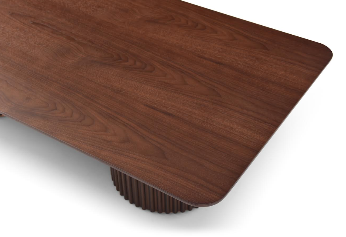 Lantine Coffee Table - Double Pedestal - Walnut