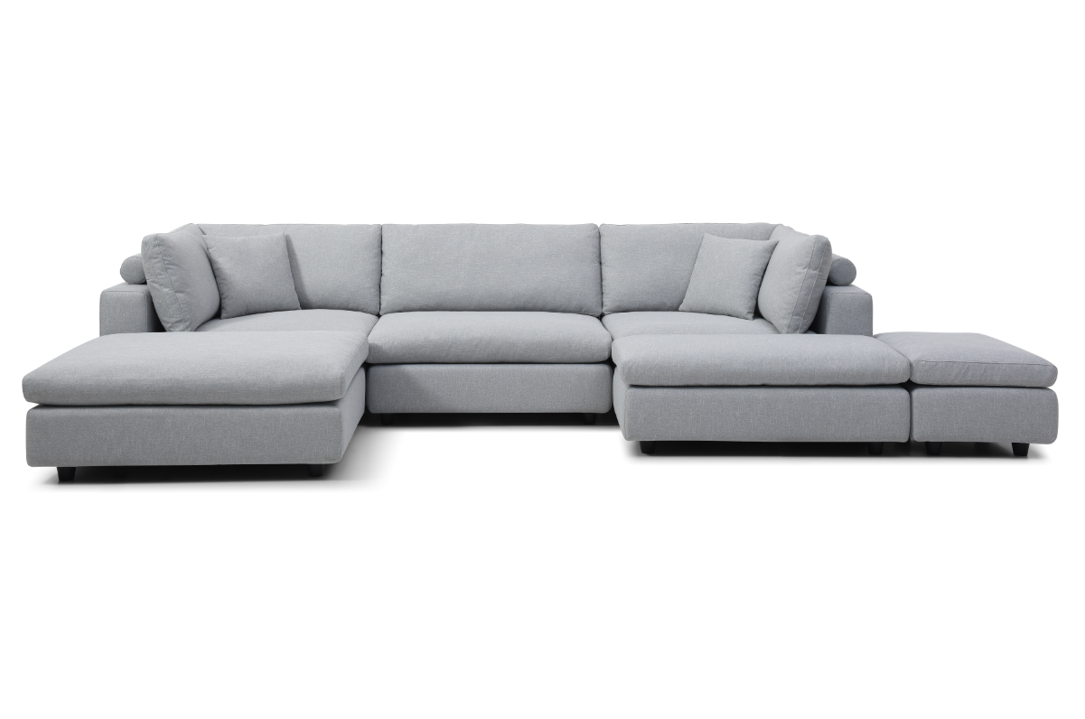 Blanco 6 Piece Modular Sofa - Cool Grey