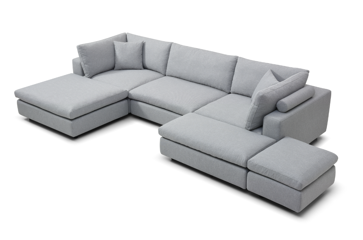 Blanco 6 Piece Modular Sofa - Cool Grey