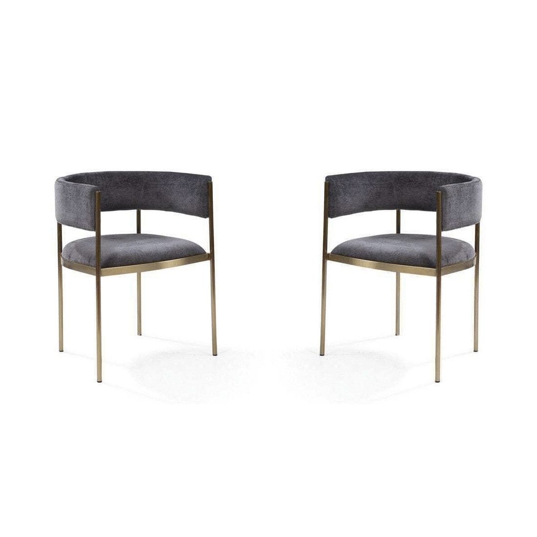 Envie II Dining Chair - Set of 2 - Giselle Dark Charcoal