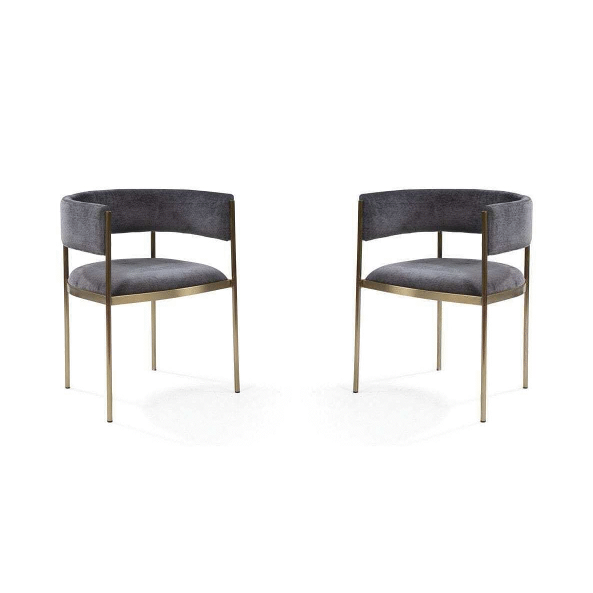 Envie II Dining Chair - Set of 2 - Giselle Dark Charcoal