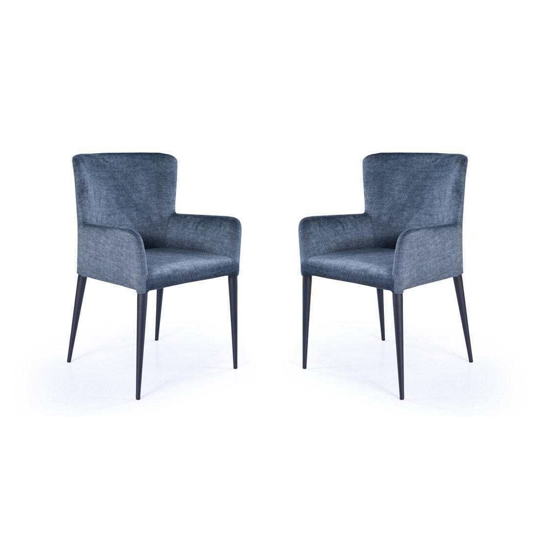 Varsi Dining Chair - Set of 2 - Bella Blue Velvet