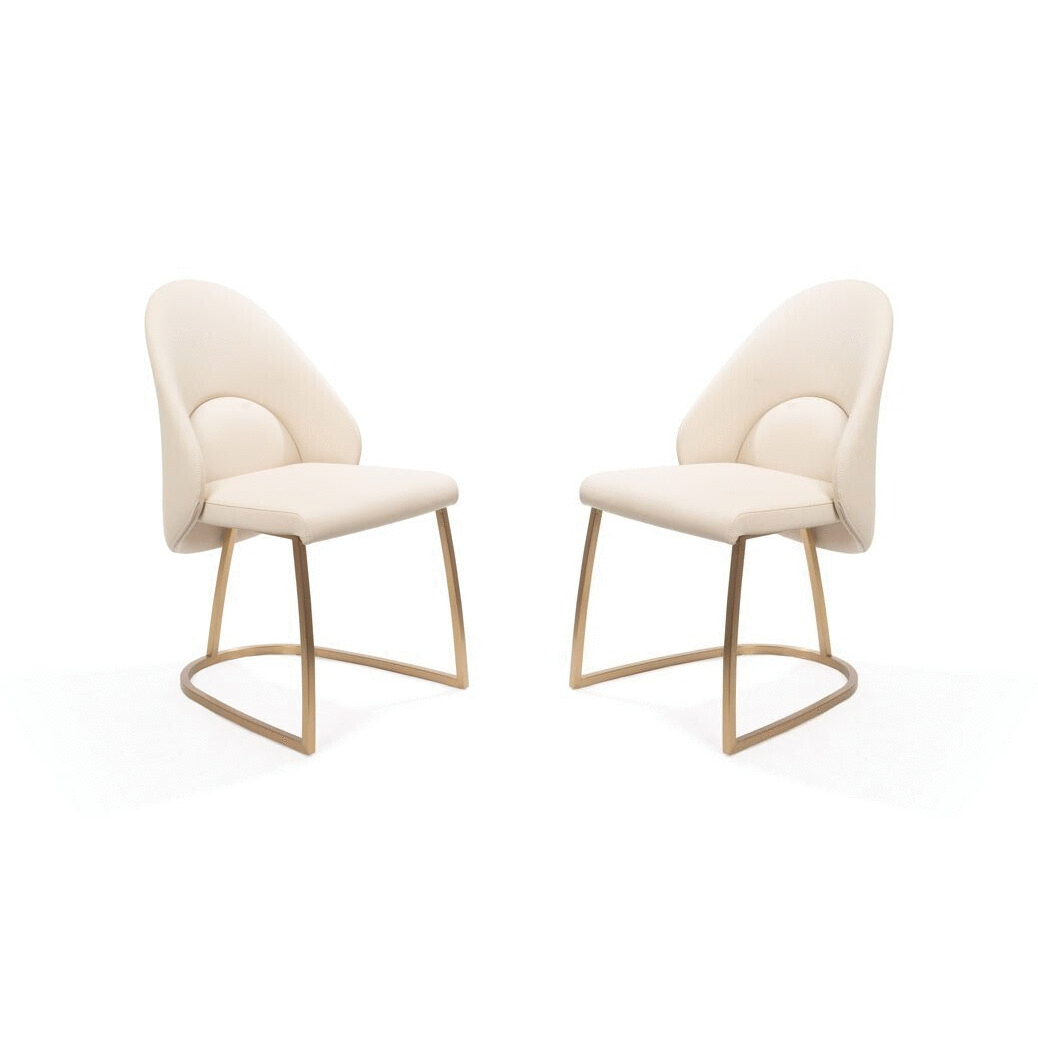 Banzena Dining Chair - Set of 2 - Cream