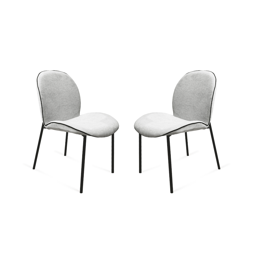 Casino Dining Chair - Set of 2 - Silver