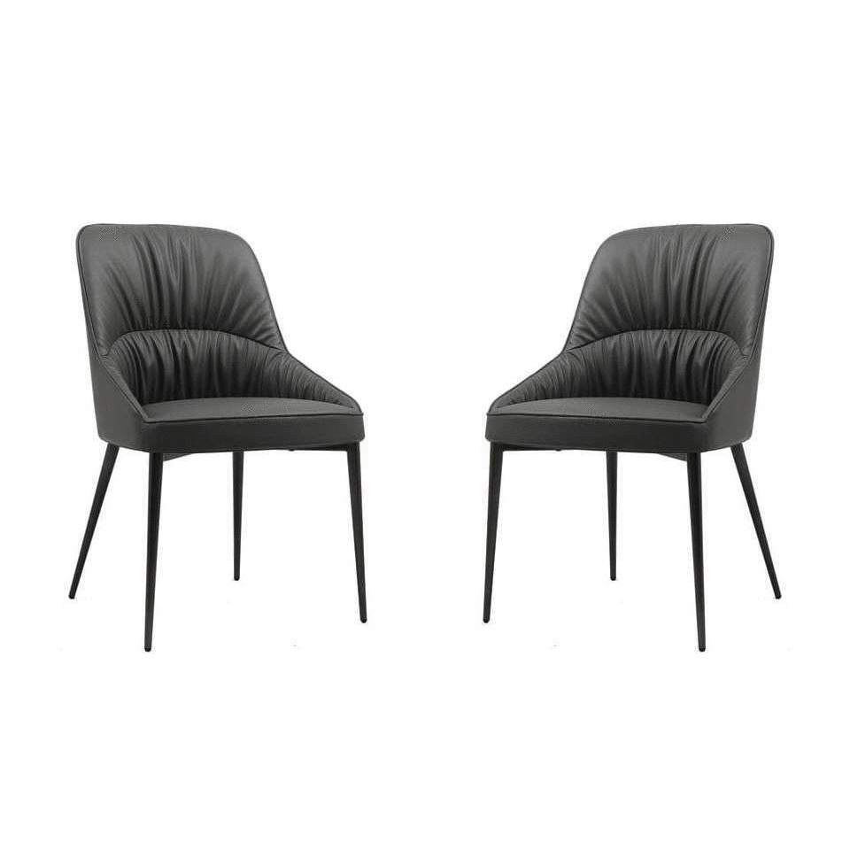 Frida I Dining Chair - Set of 2 - Charcoal