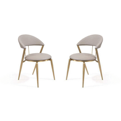 Parisienne Dining Chair - Set of 2 - Brushed Brass