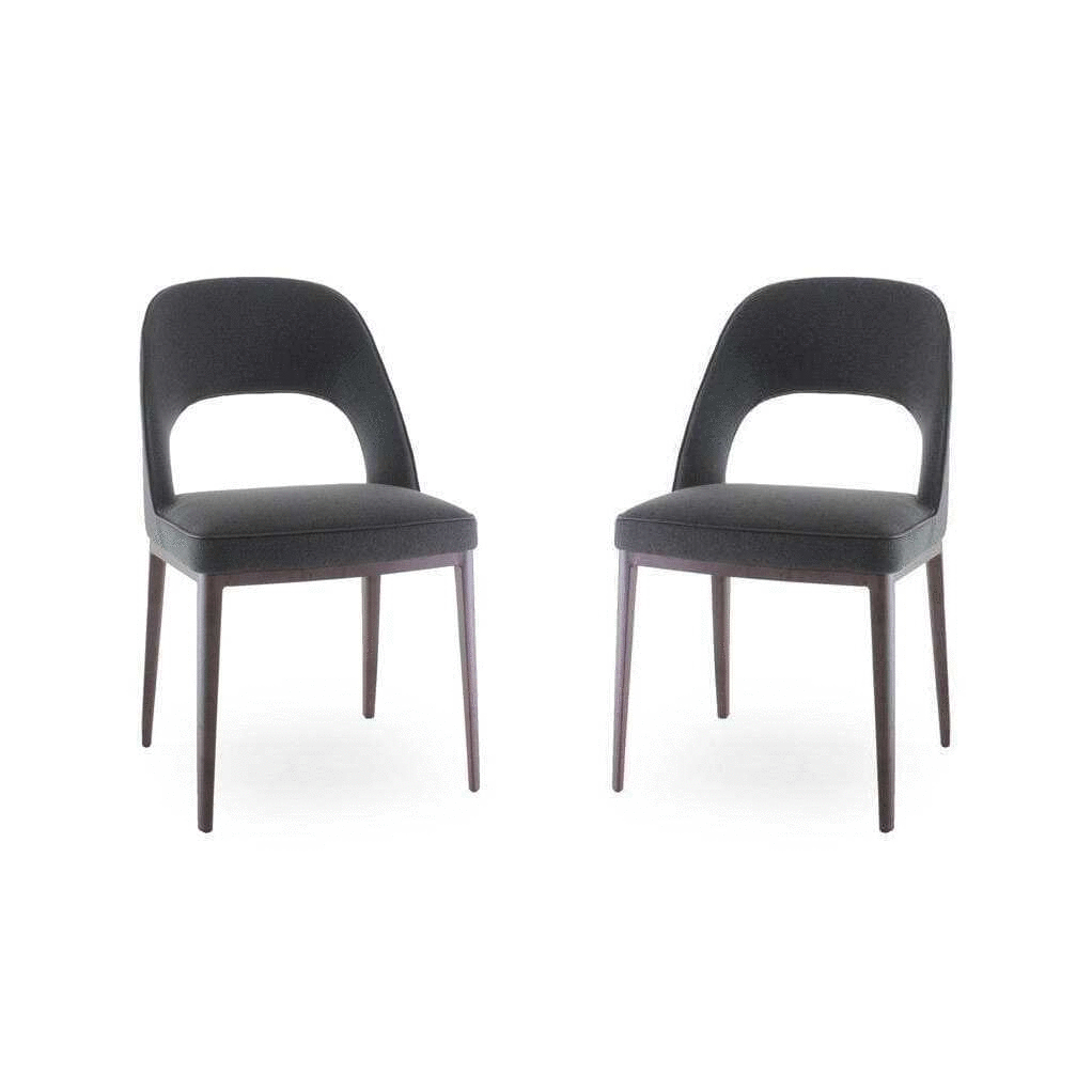 Verna Dining Chair - Set of 2 - Dark Grey