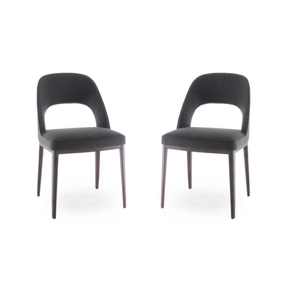 Verna Dining Chair - Set of 2 - Dark Grey