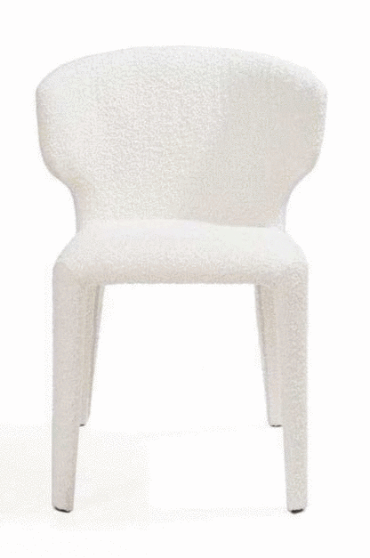 Vela Dining Chair - Chex Polar Bouclé