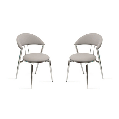 Parisienne Dining Chair - Set of 2 - Chrome