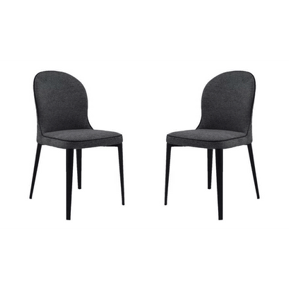 Percio Dining Chair - Set of 2 - Charcoal