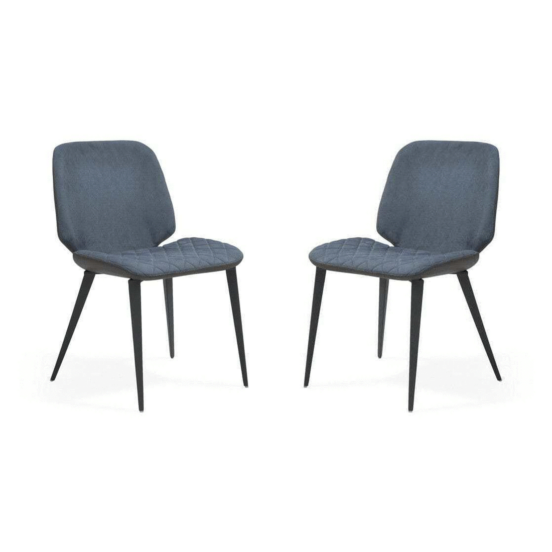 Scudo Dining Chair - Set of 2 - Bella Blue Velvet