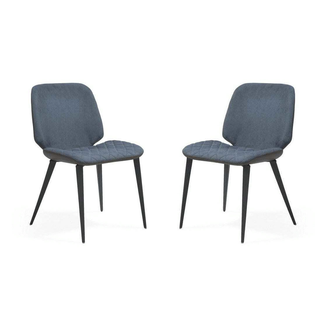 Scudo Dining Chair - Set of 2 - Bella Blue Velvet