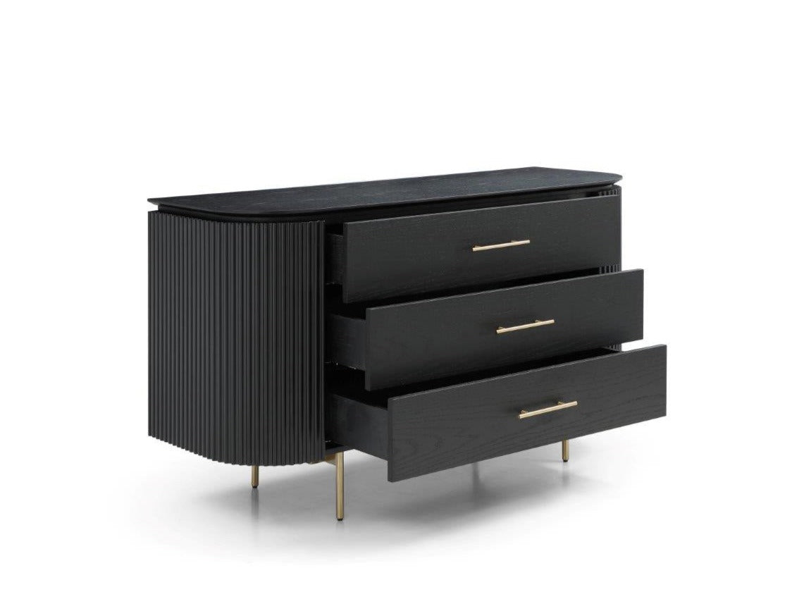 Black 2024 oak dresser