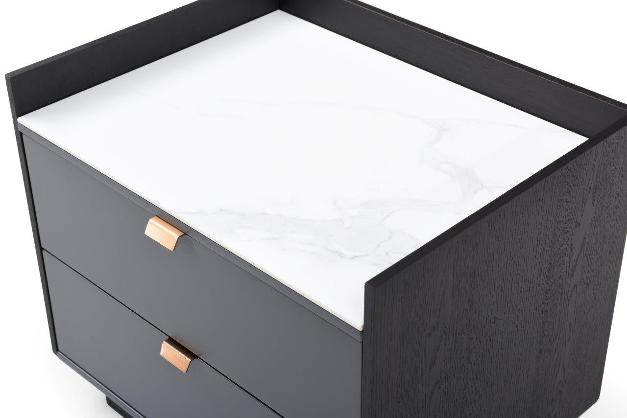 White marble on sale bedside table